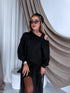 "VIOLA 3212" set - dress + jumper - BLACK